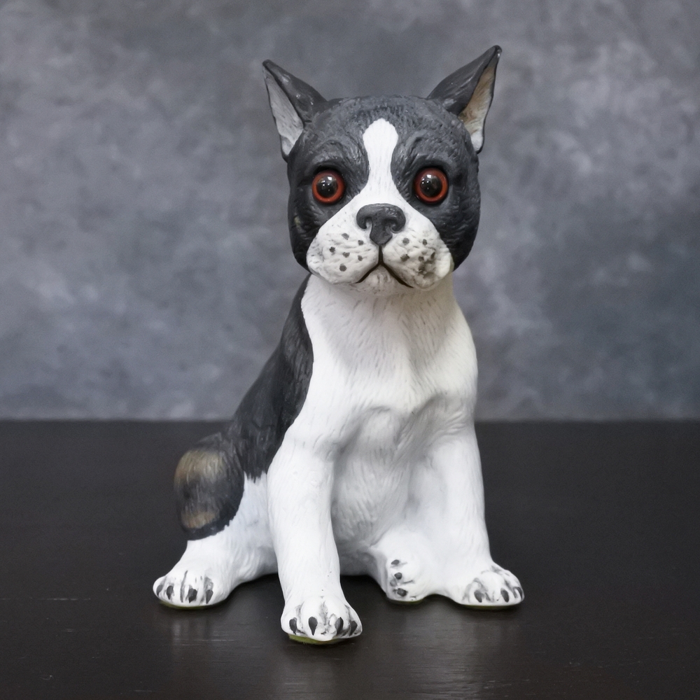 Vintage Rare Lenox Boston Terrier Brindle Porcelain Dog Figurine